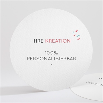 Geburtskarte blanco - rund*13,5cm (n32152)