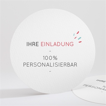 Hochzeitseinladung blanco - rund*13,5cm (n32153)