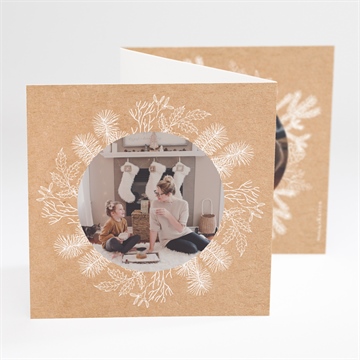 Weihnachtskarte weihnachten in kraftpapier