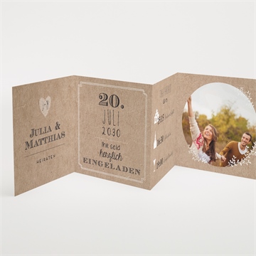 Hochzeitseinladung zurück zur natur - Sicht 2