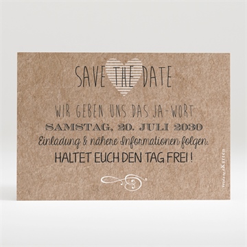 Save the Date Karte zurück zur natur