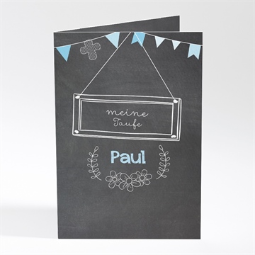 Menükarte Taufe kreidetafel boy