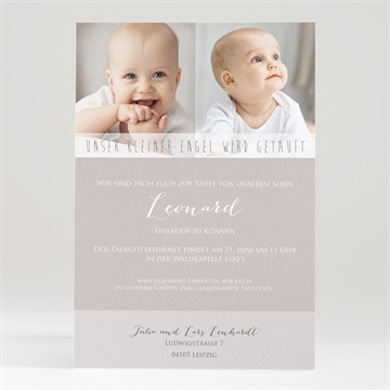 Einladung Taufe mein tag - Sicht 2