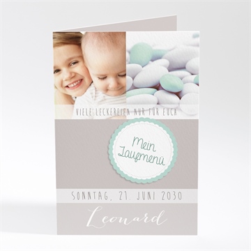 Menükarte Taufe mein tag