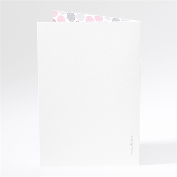 Menükarte Taufe blumen feuerwerk - Dos du menu