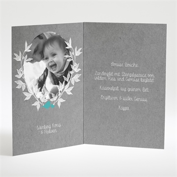 Menükarte Taufe vogelgezwitscher - Vue 2