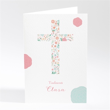 Menükarte Taufe liberty kreuz