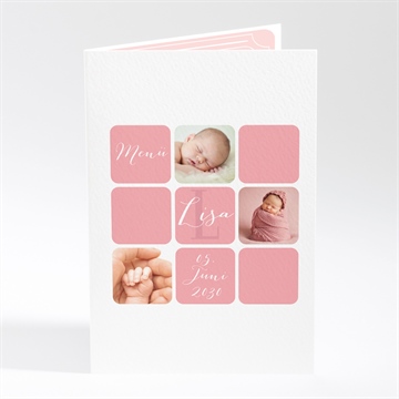 Menükarte Taufe patchwork