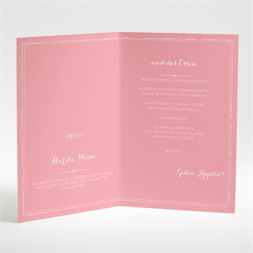 Menükarte Taufe rosa kalligrafie - Vue 2