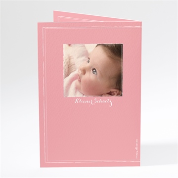 Menükarte Taufe rosa kalligrafie - Vue 3