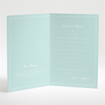 Menükarte Taufe grüne kalligrafie - Vue 2