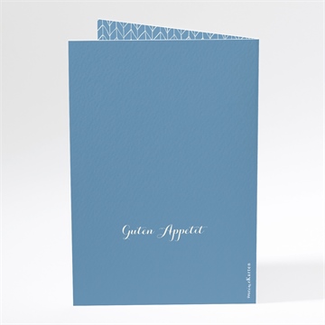 Menükarte Taufe blaues muster - Vue 3