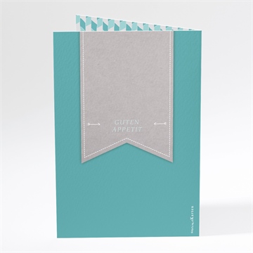 Menükarte Taufe blaue mosaik - Vue 3