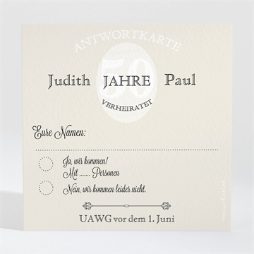 Antwortkarte Hochzeitsjubiläum ref. N300468