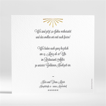 Einladung Hochzeitsjubiläum champagnergläser - vue 2