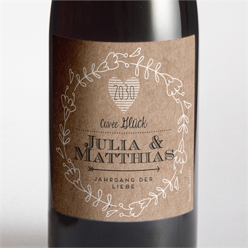 Flaschenetikett Hochzeit ref. N300503