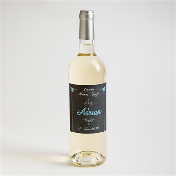 Flaschenetikett Taufe blauer engel - Vue 2