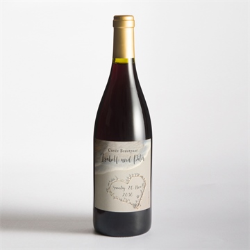 Flaschenetikett Hochzeit strandliebe - vue 2