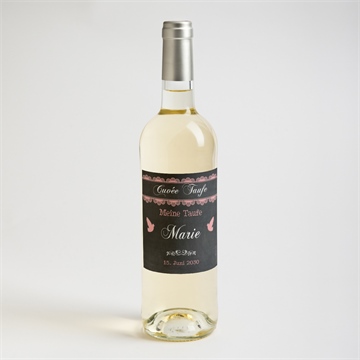 Flaschenetikett Taufe vintage taube - Vue 2