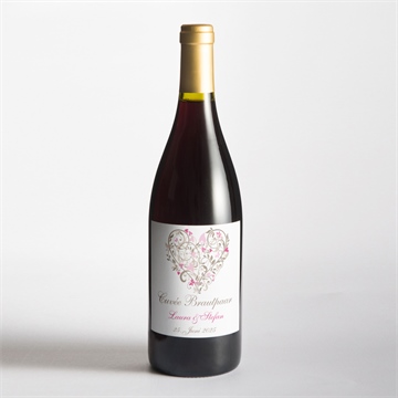 Flaschenetikett Hochzeit herzschlag - vue 2