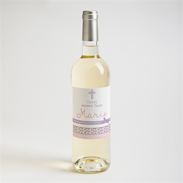 Flaschenetikett Taufe girly - Vue 2