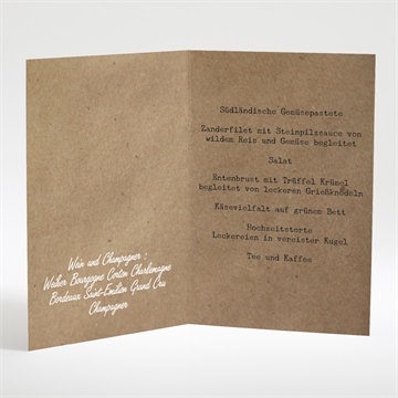 Menükarte Hochzeit herzabdruck - Vue 2