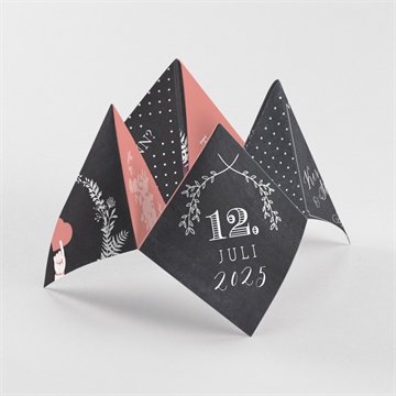 Hochzeitseinladung retro ausgefallen - origami