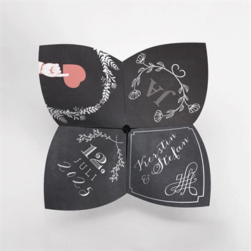 Hochzeitseinladung retro ausgefallen - origami - Vue 2