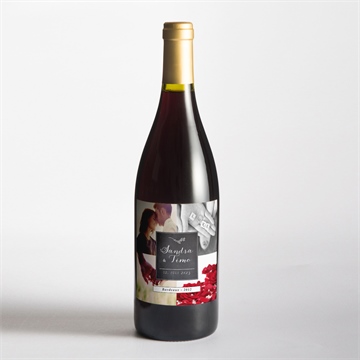 Flaschenetikett Hochzeit retro ausgefallen - Sicht 2