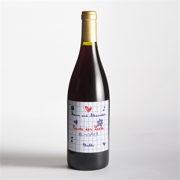 Flaschenetikett Hochzeit schreibschrift - Sicht 2