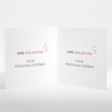 Hochzeitseinladung blanco - 13,5x13,5cm (n45133) - Vue 2