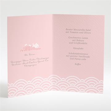 Menükarte Taufe matrose in rosa - Vue 2