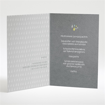 Menükarte Taufe glücksregen junge - Vue 2