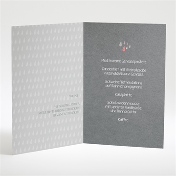 Menükarte Taufe glücksregen mädchen - Vue 2