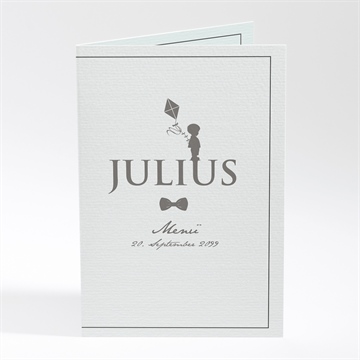 Menükarte Taufe silhouette junge