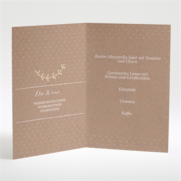 Menükarte Taufe pictos rund und kraft in gelb - Vue 2