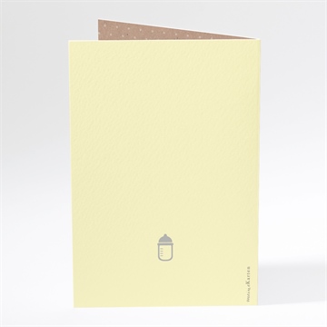 Menükarte Taufe pictos rund und kraft in gelb - Vue 3