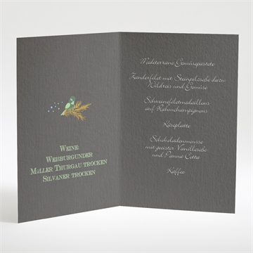 Menükarte Taufe goldener vogel junge - Vue 2