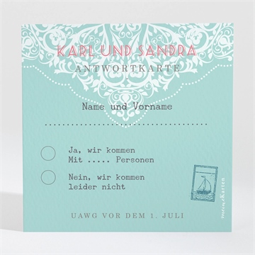 Antwortkarte Hochzeit reisepass