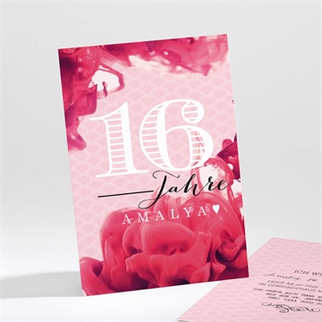 Geburtstagseinladung rosenpracht