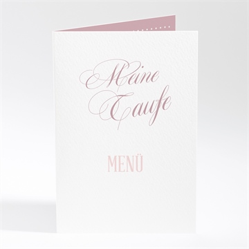 Menükarte Taufe klassik rosa