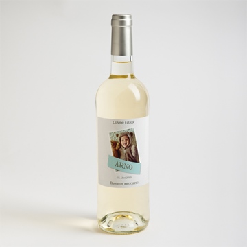 Flaschenetikett Taufe klebestreifen blau - vue 2