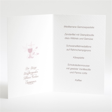 Menükarte Taufe blumenhaus rosa - Vue 2