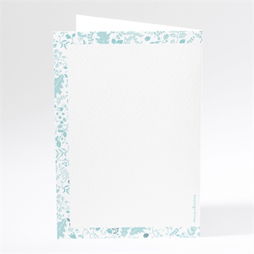 Menükarte Taufe blumenhaus blau - Vue 3