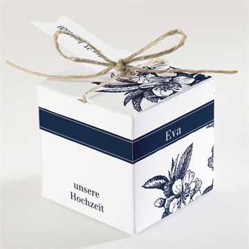 Geschenkbox Hochzeit gravur marineblau - Vue 2