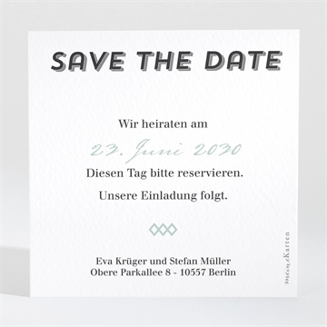 Save the Date Karte zickzack