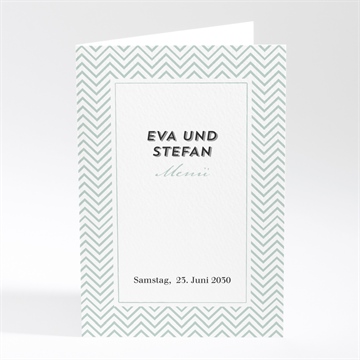 Menükarte Hochzeit zickzack