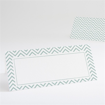 Tischkarte Hochzeit zickzack