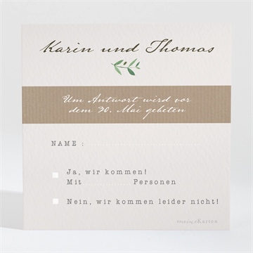 Antwortkarte Hochzeit frühlingskranz