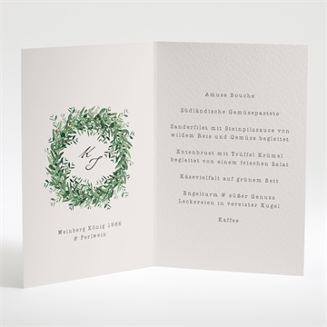 Menükarte Hochzeit frühlingskranz - Vue 2
